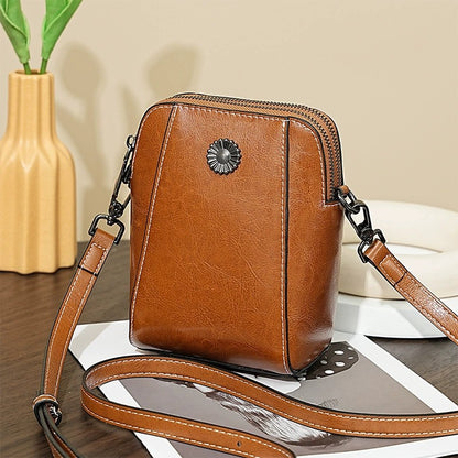 Adiffu Stylish Casual Genuine Leather Mobile Phone Bag
