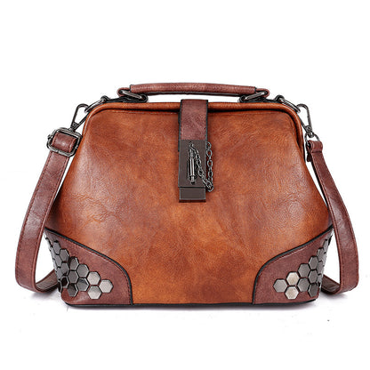 Adiffu Vintage Riveted Shoulder Crossbody Bag