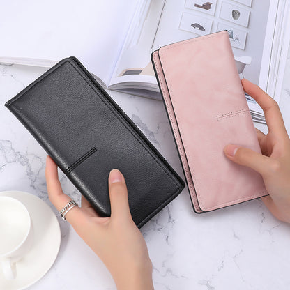 Adiffu Simple And Thin Money Clip Multi-Card Anti-degaussing Retro Change Clutch Bag