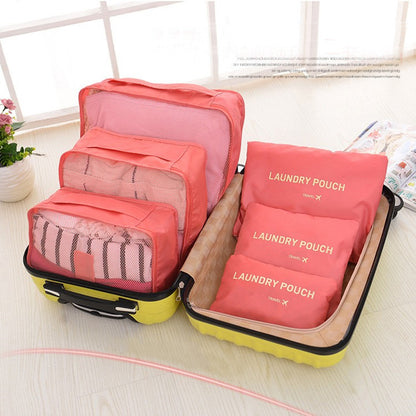 Adiffu Travel Storage Bag 6-piece Storage Bag Clothing Organizer Bag