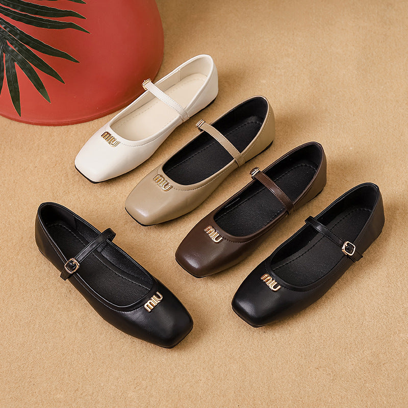 Adiffu Comfortable Mary Jane Flats