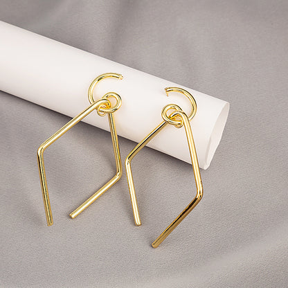 Adiffu Chic Geometric Square Hollow Earrings
