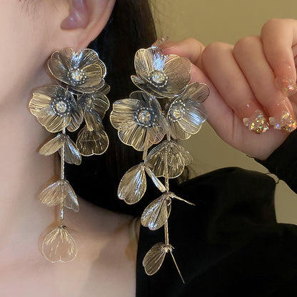 Adiffu Fresh Floral Tassel Earrings
