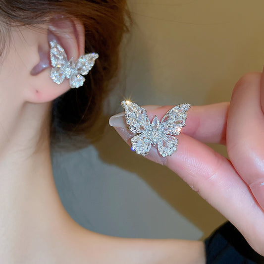 Adiffu Butterfly Earrings For Lady With No Pierced Ears