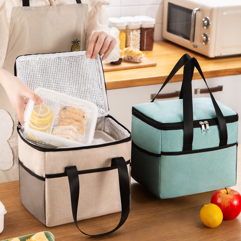 Large Insulated Bag Waterproof Portable Bento Bag Ice Bag Thickened Large Lunch Box Bag Picnic Bag