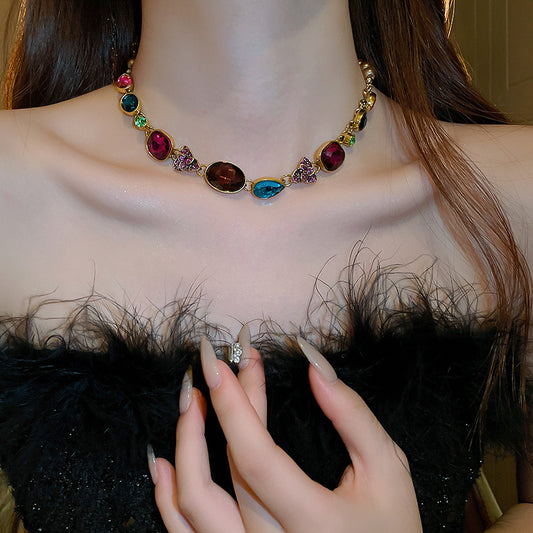 Adiffu Baroque Colored Gemstone Jewelry Set