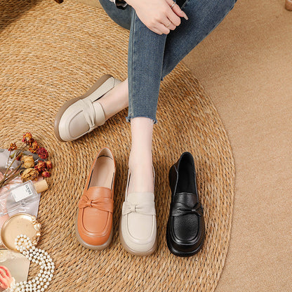 Non-slip Soft-soled Leather Flats For Women