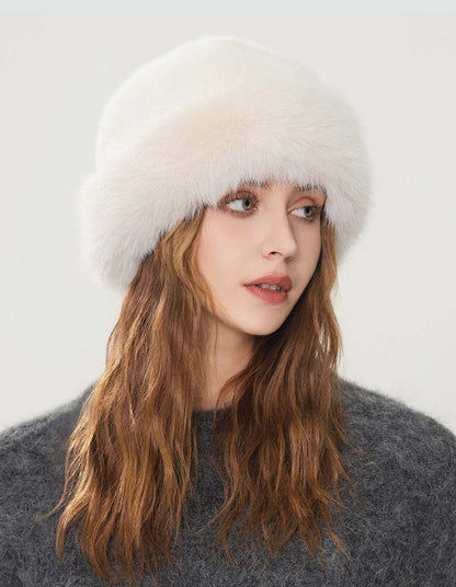 Adiffu Autumn-winter Pullover Hat Women's Plush Fisherman's Hat