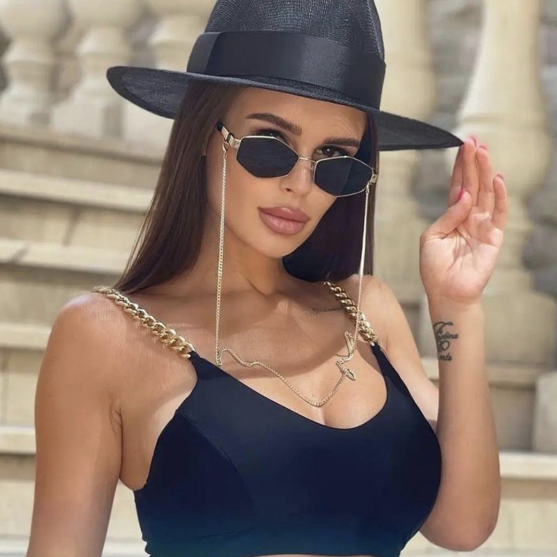 Adiffu Fashion Chain Sunglasses