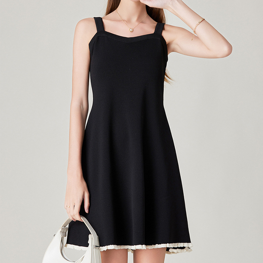 Adiffu Elegant Sweet Camisole Knit Dress