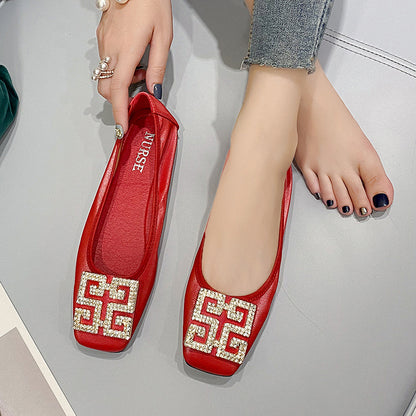 Adiffu Casual Rhinestone Slip-on Loafers For Women
