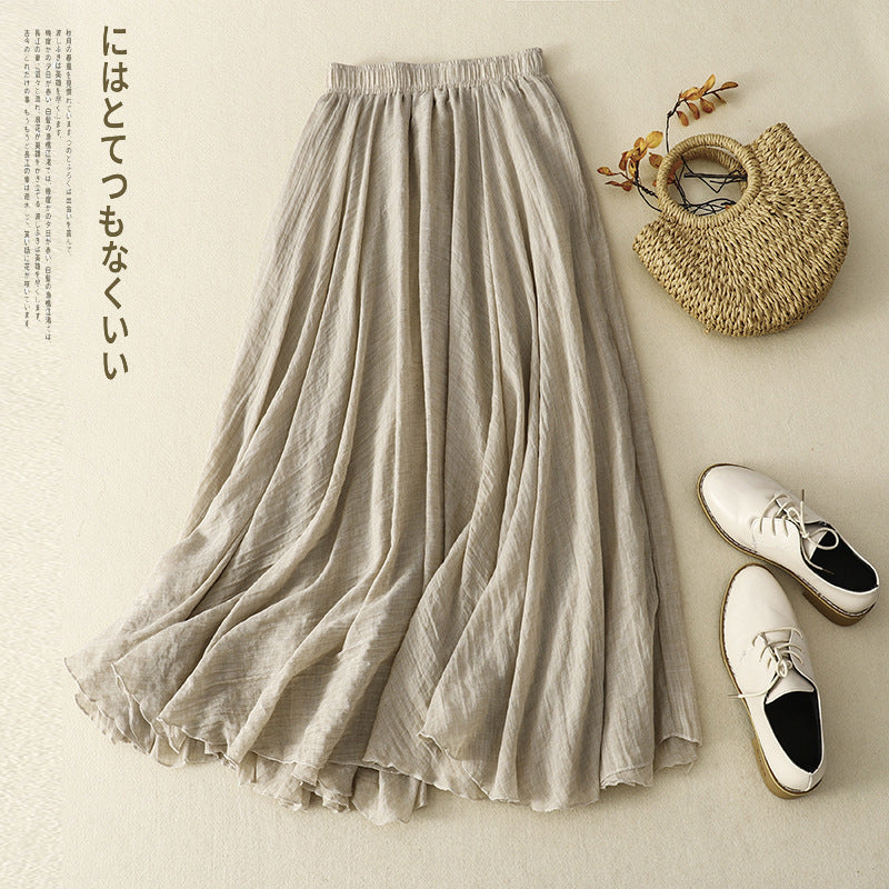 Adiffu Sweet Flouncing Double-deck Skirt