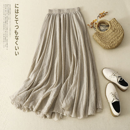 Adiffu Sweet Flouncing Double-deck Skirt
