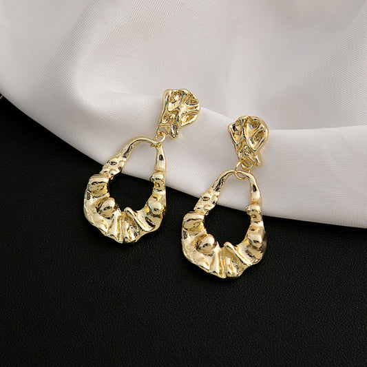 Adiffu Fashion Pleated Earrings