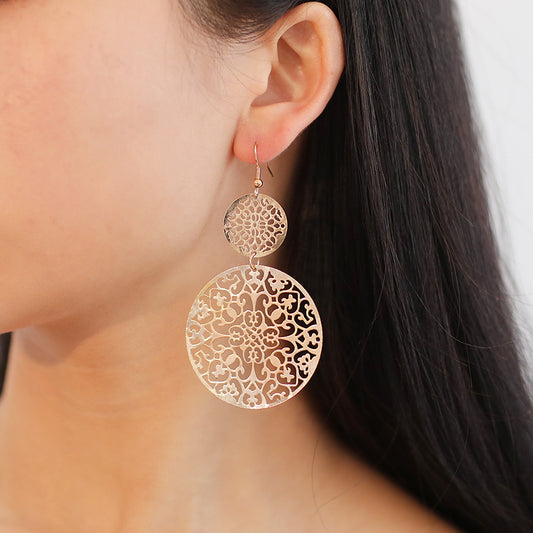 Royal Nationality Style Carved Earrings