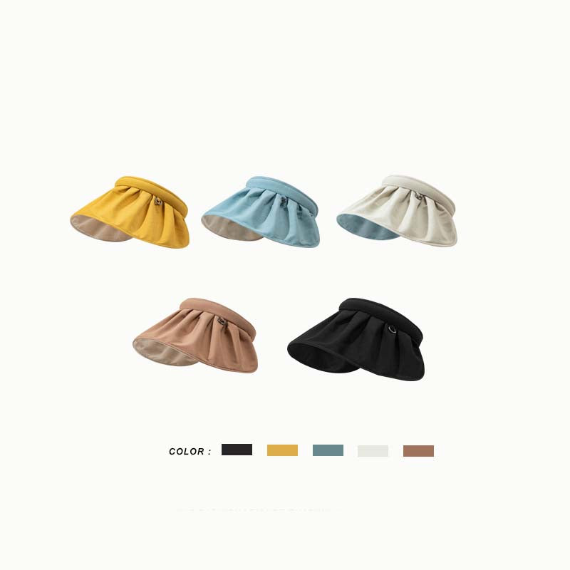 Adiffu Contrasting Shell Hats UV Sun Protection Hat Holiday Beach Hat Hollow Hat
