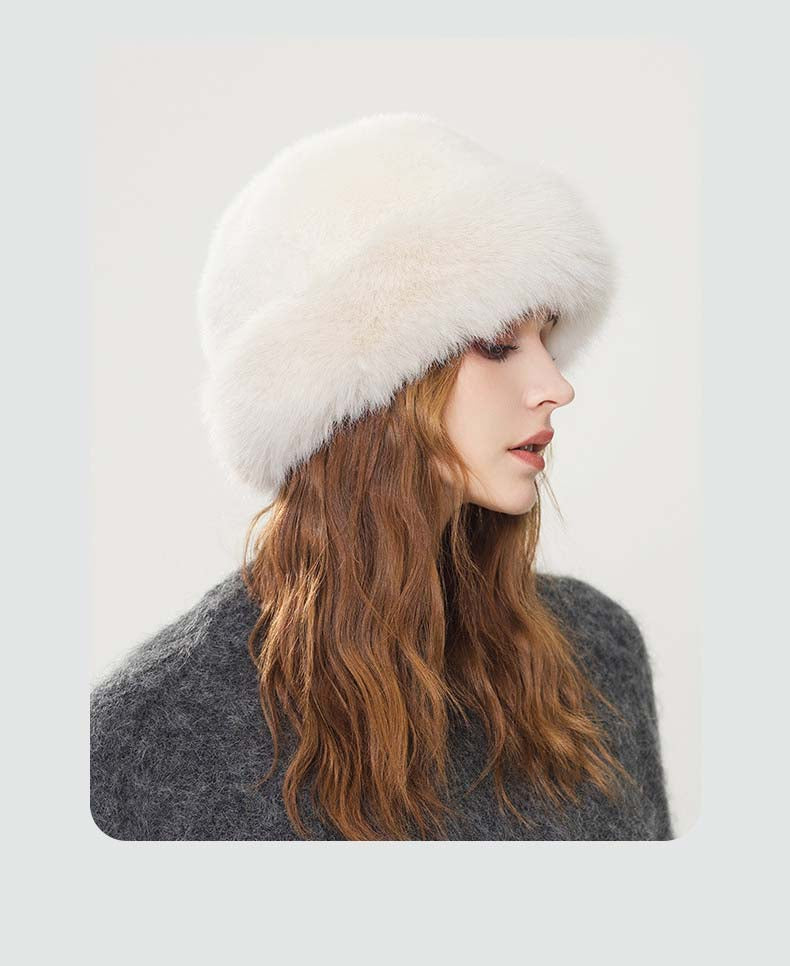 Adiffu Autumn-winter Pullover Hat Women's Plush Fisherman's Hat