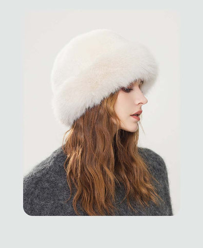 Adiffu Autumn-winter Pullover Hat Women's Plush Fisherman's Hat