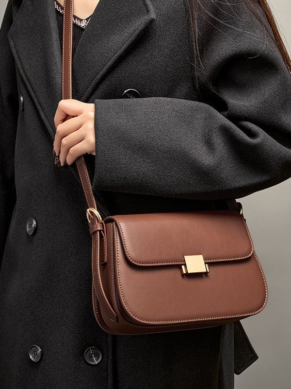 Adiffu Fashionable Leather Tofu Bag