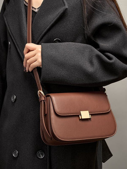 Adiffu Fashionable Leather Tofu Bag