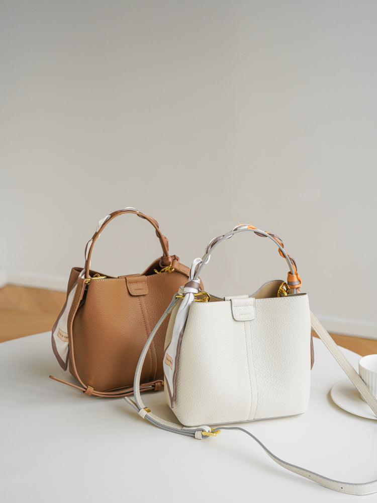 Adiffu Beige/Deep Yellow/Black Crossbody Bag And Handbag