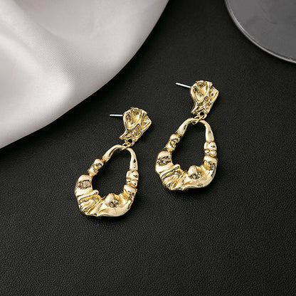 Adiffu Fashion Pleated Earrings