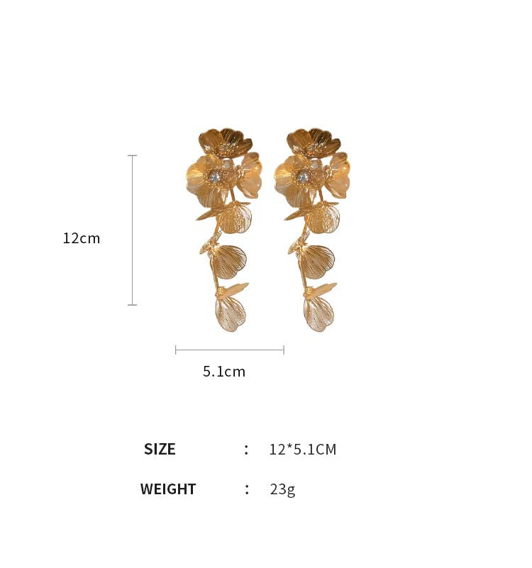 Adiffu Fresh Floral Tassel Earrings