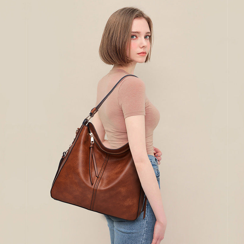 Adiffu Stylish Vintage One-shoulder Straddle Tote Bag