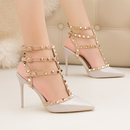 Roman Fashion Hollow High-Heeled Sandals