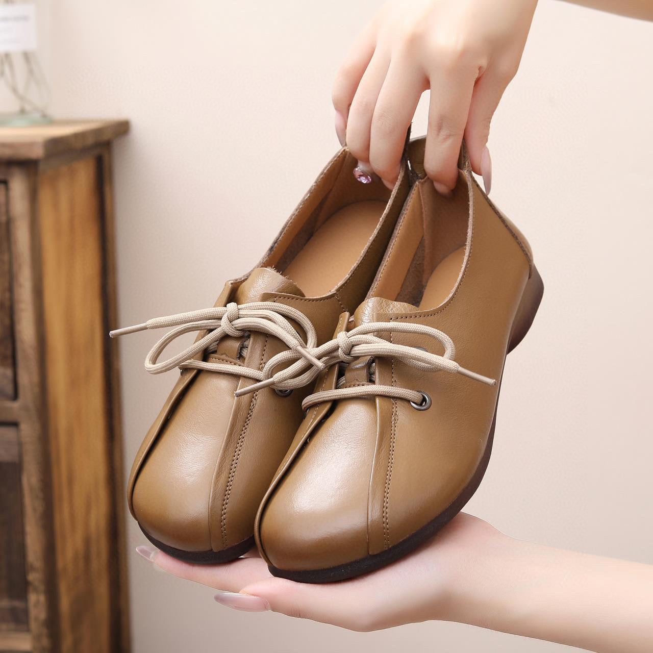 Adiffu Vintage Lace-up Women's Shoes