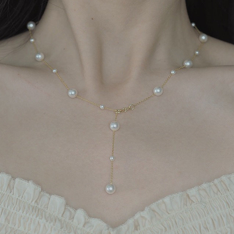 Adiffu Exquisite Artificial Pearl Necklace