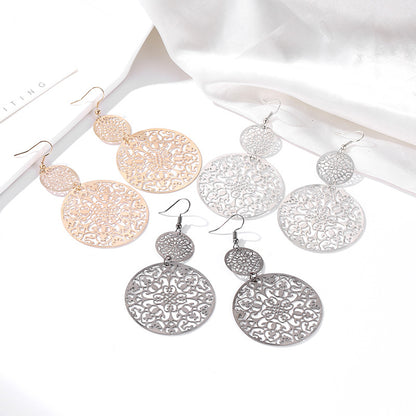 Royal Nationality Style Carved Earrings