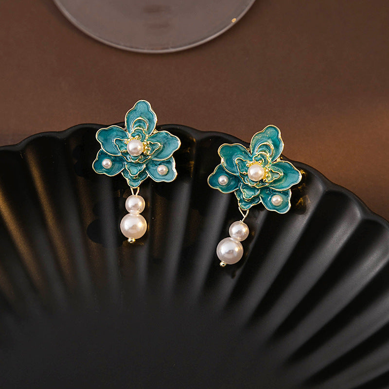 Adiffu French Vintage Pearl Earrings