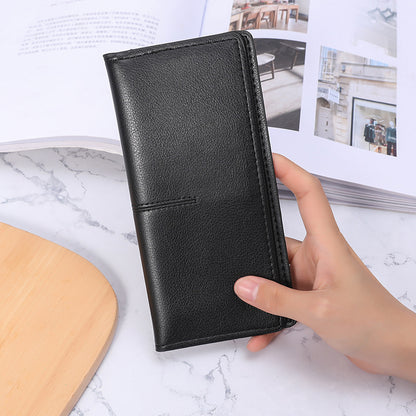 Adiffu Simple And Thin Money Clip Multi-Card Anti-degaussing Retro Change Clutch Bag