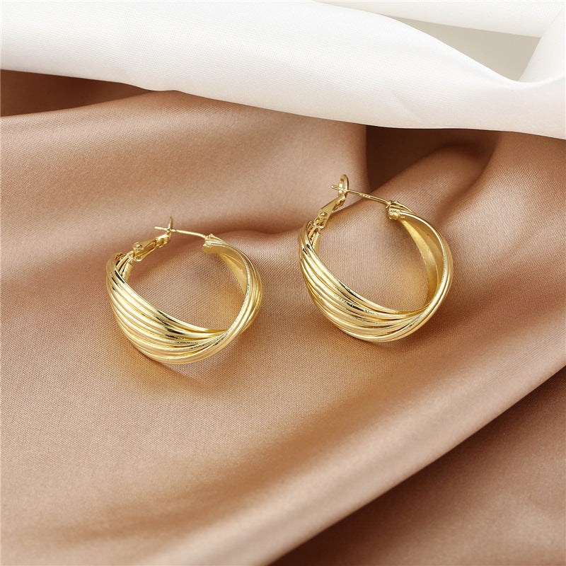Adiffu European Style Multi-layer Winding Simple Ear Loop