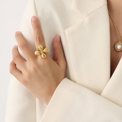 Adiffu Fashion Vintage Gold Ring
