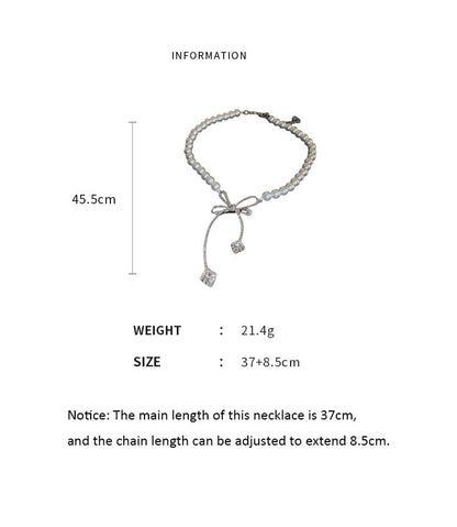Radiant Diamond Bowknot Necklace