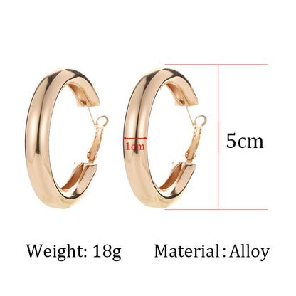 Stylish Geometric Hoop Earrings