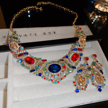 Adiffu Colored Medieval Necklaces And Earrings