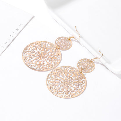Royal Nationality Style Carved Earrings