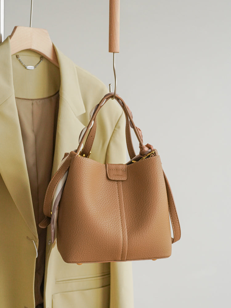 Adiffu Beige/Deep Yellow/Black Crossbody Bag And Handbag