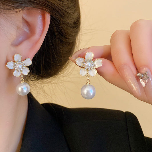 Pearl Flower Earrings