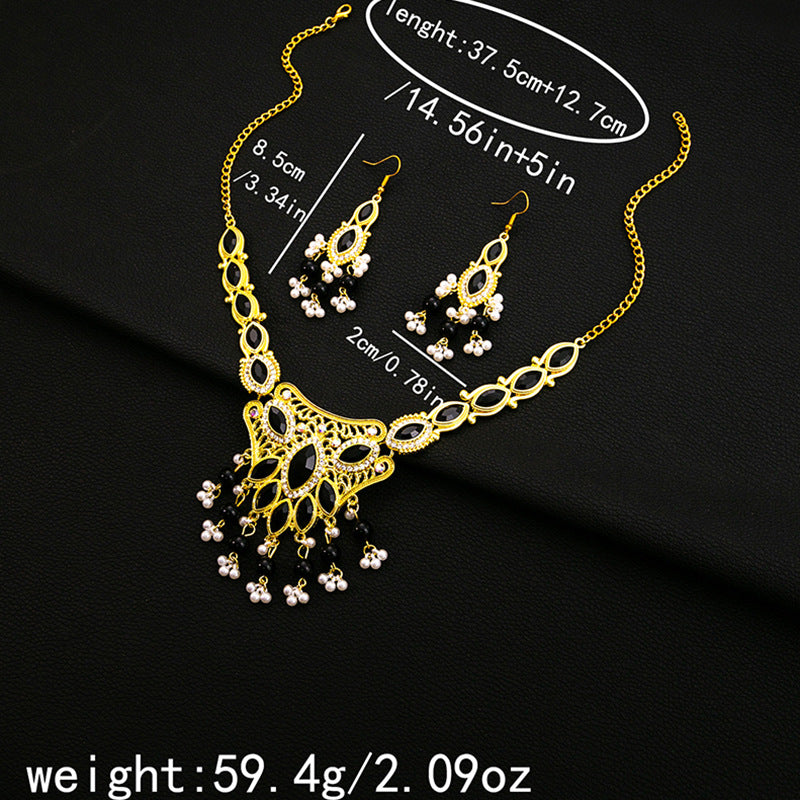 European and American Retro National Style Jewelry Set
