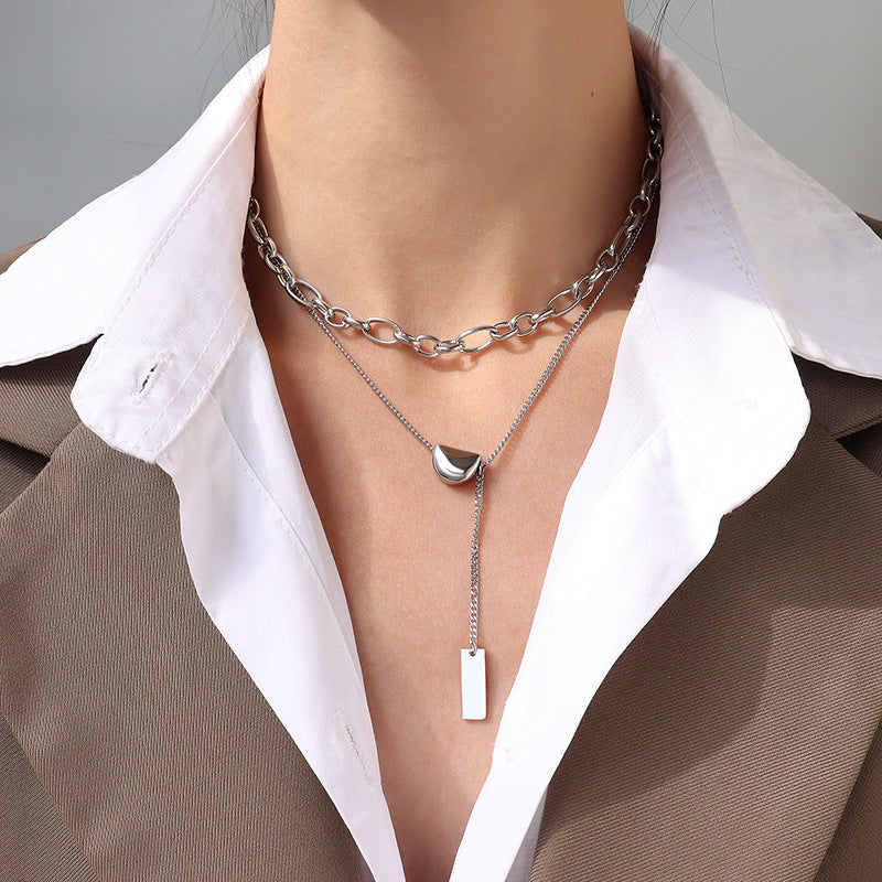 Adiffu Double Tiered Fringe Necklace