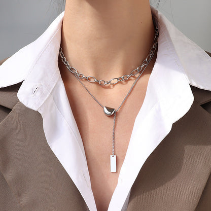 Adiffu Double Tiered Fringe Necklace