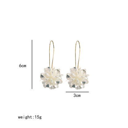 Adiffu Elegant Long Ball-flower Earrings