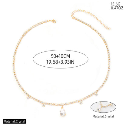 Adiffu Exotic fashion water Drop Head Chain