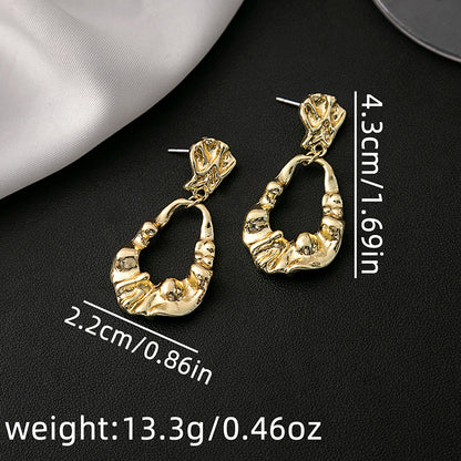 Adiffu Fashion Pleated Earrings