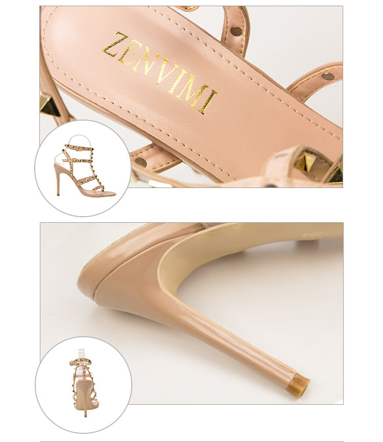 Retro Sexy High-Heeled Sandals