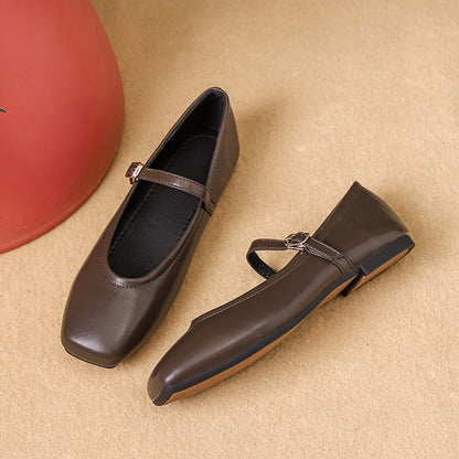 Adiffu French Retro Mary Jane Flats